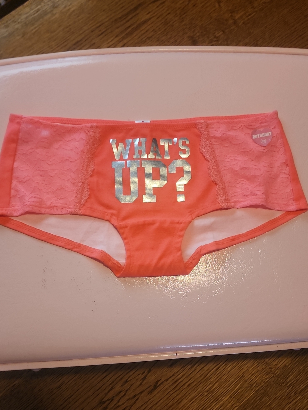 NWT Vintage Y2K Vintage Low Rise Boy Shorts Whats Up. Size: S